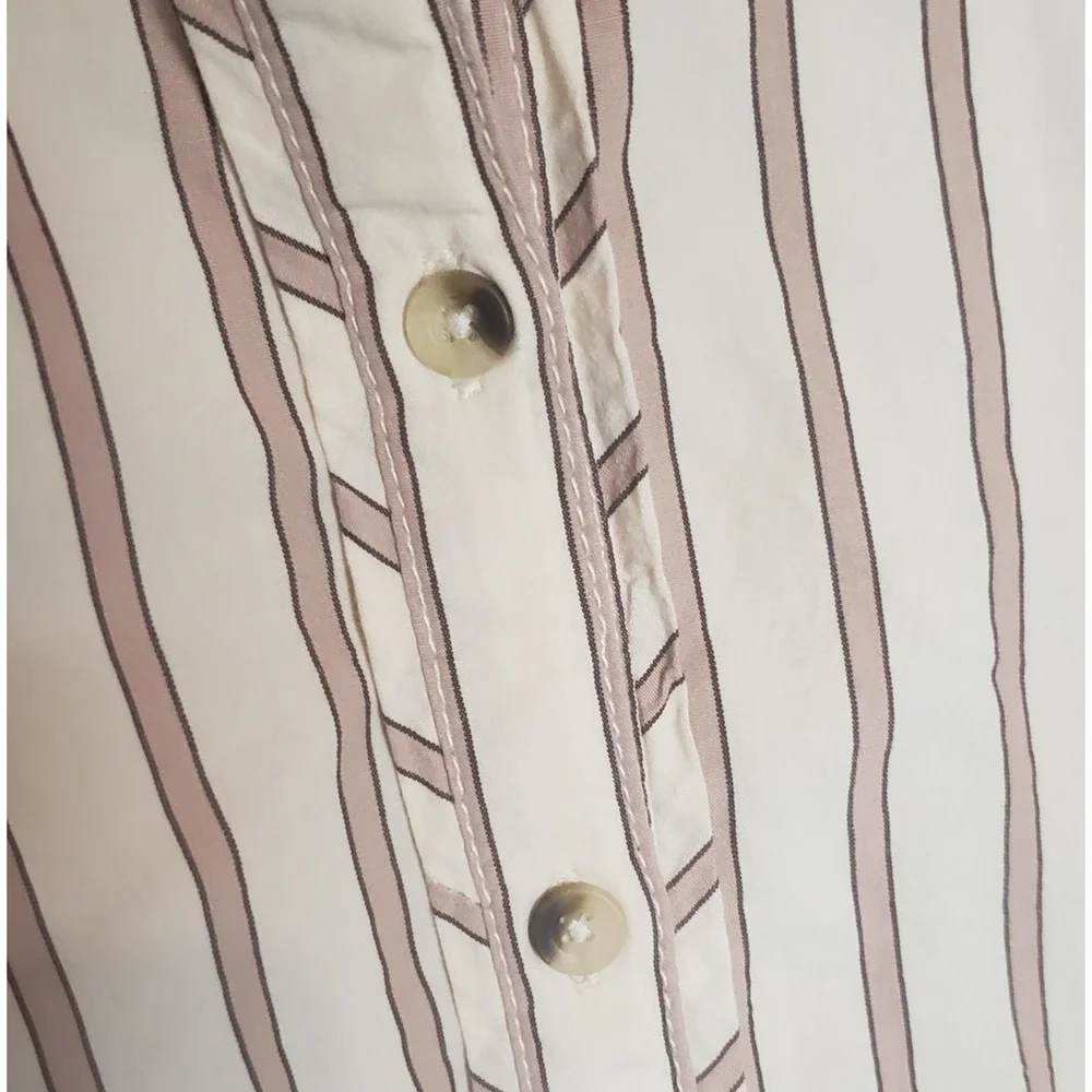 Free People women's‎ Striped Button-Up Oversized XS 